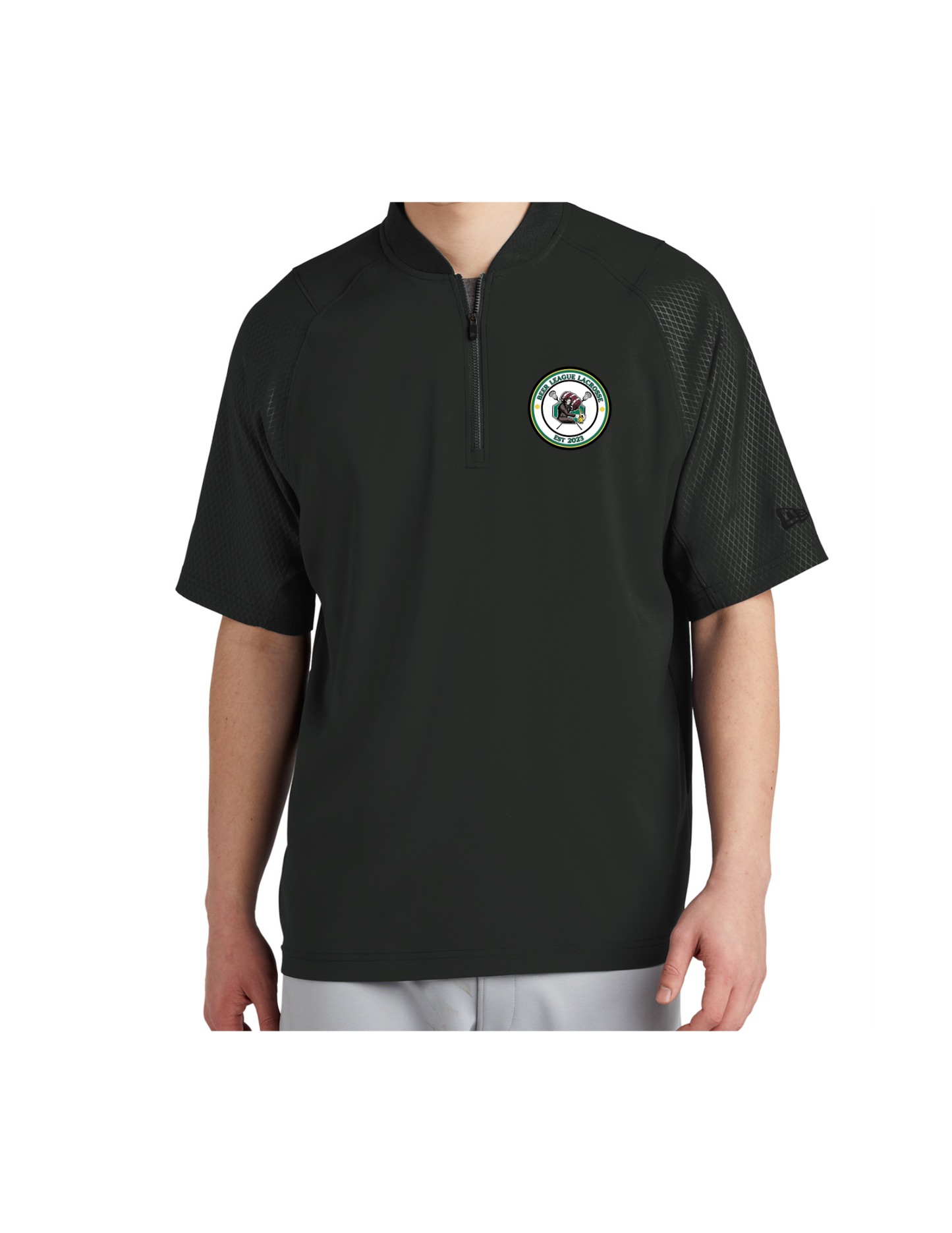 BeerLeague Lacrosse New Era Cage Short Sleeve 1/4 Zip Jacket