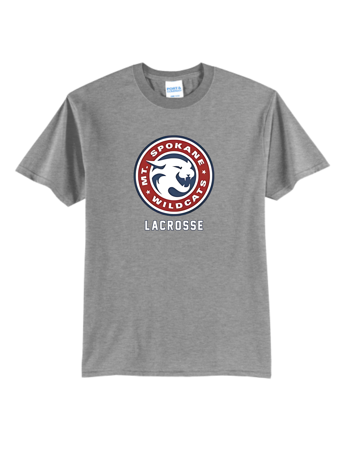 Mt. Spokane Lacrosse PC 50/50 T-Shirt w/ Circle Logo