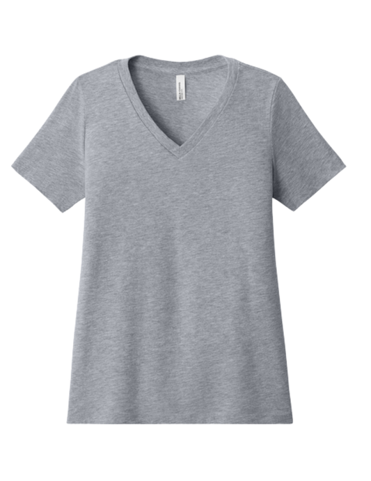 BELLA+CANVAS Women’s Relaxed Heather CVC V-Neck Tee BC6405CVC