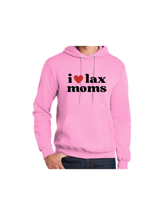"I Love Lax Moms" Hooded Sweatshirt